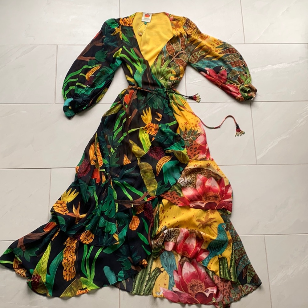 FARM RIO WRAP DRESS- size S